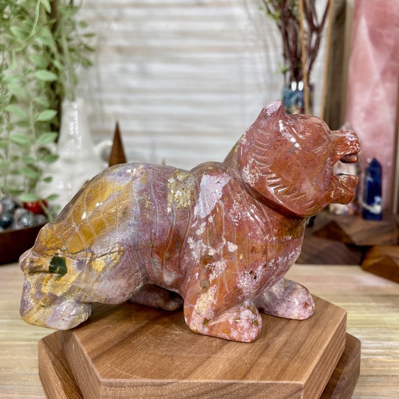 0971 Ocean Jasper Tiger Crystal Carving - Picture 12 of 13